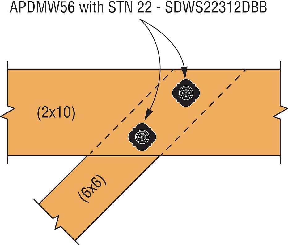 Simpson Strong-Tie APDMW56 Decorative Washer - Black Powder Coat