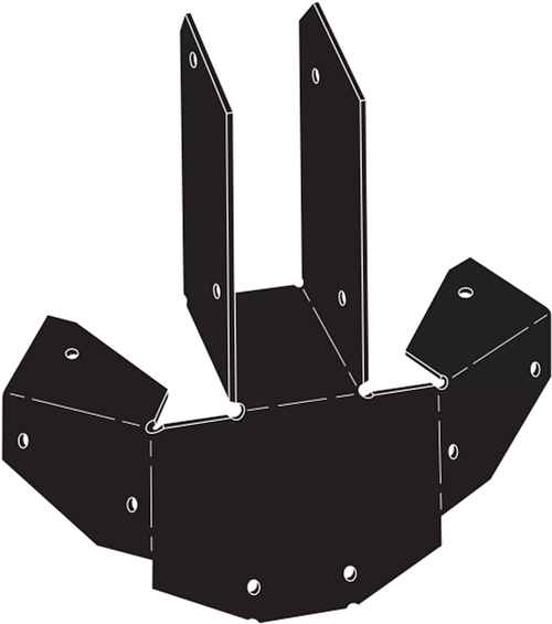 Simpson Strong-Tie APGT2 Gazebo Tie 16 Gauge Black Powder Coated