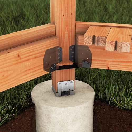 Simpson Strong-Tie APGTF Gazebo Tie, 16 Gauge- Black Powder Coated