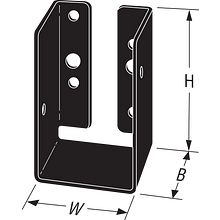Simpson Strong-Tie APLH24R Rough Cut 2x4 Concealed Flange Light Joist Hanger - Black Powder Coat