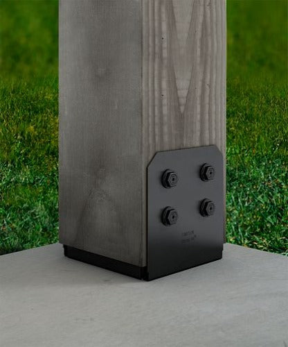 Simpson Strong-Tie APVB1010R Avant Rough Cut 10x10 Ornamental Post Base - Black Powder Coat