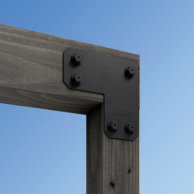 Simpson Strong-Tie APVL6 Avant Ornamental L Strap - Black Powder Coated