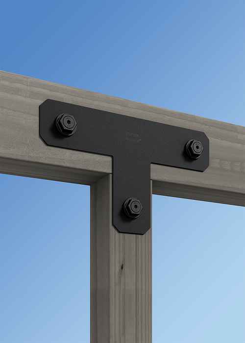 Simpson Strong-Tie APVT4 Avant Ornamental T Strap - Black Powder Coated