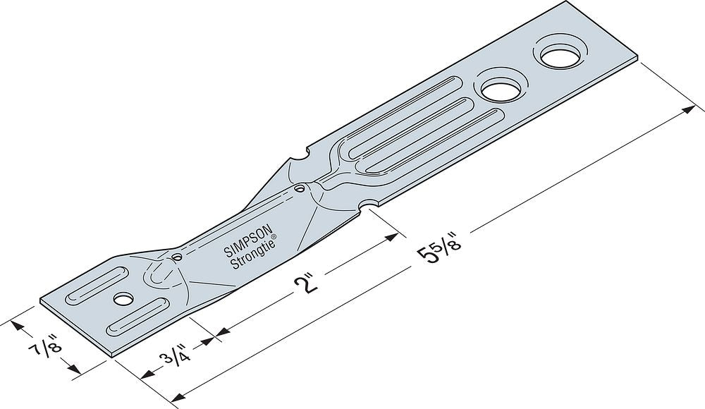 Simpson Strong-Tie BTH 5-5/8" x 7/8" High performance BTH Brick Strap Tie Pkg 500