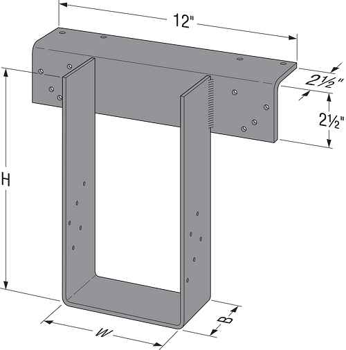 Simpson 6x10 High Wind Uplift Purlin Heavy Hanger HWPH610