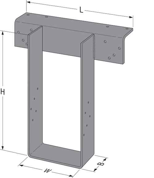 Simpson 6x12 High Wind Uplift Purlin Heavy Hanger HWPH612