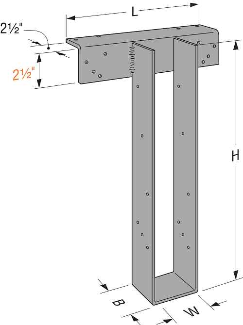 Simpson 6x8 High Wind Uplift Purlin Heavy Hanger HWPH68