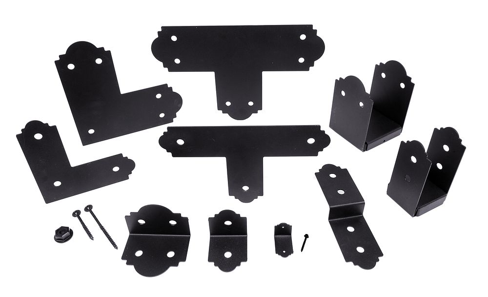 Simpson Strong-Tie APL4 Outdoor Accents 4X4 Blk Zmax L Strap, 4" x 4"