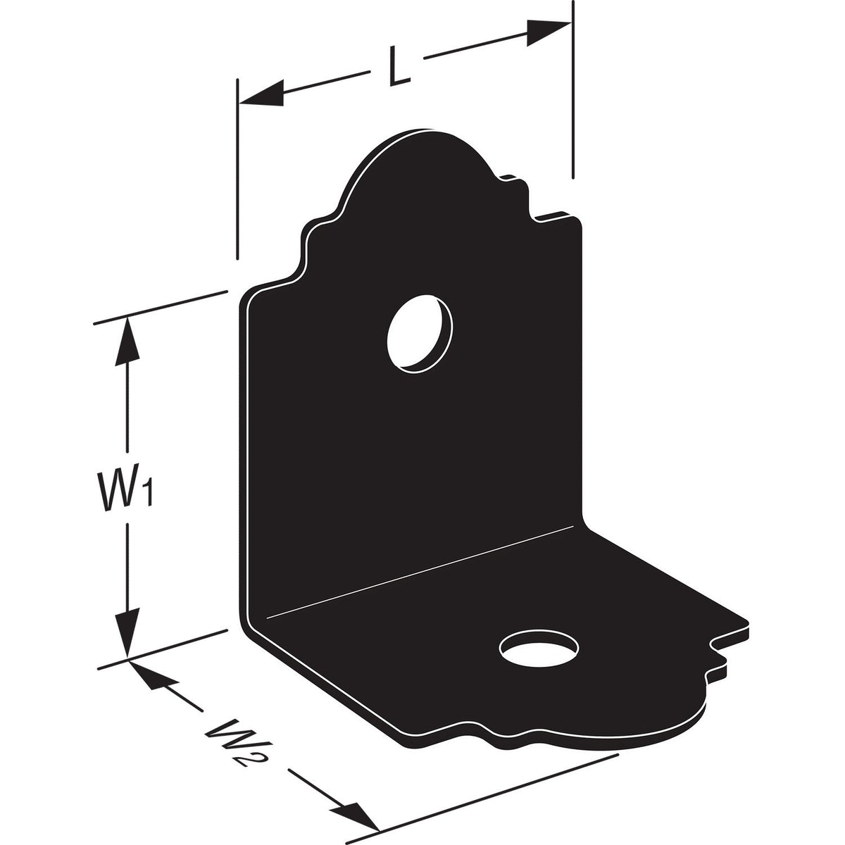 Simpson Strong-Tie APA4 Ornamental L Angle - Black Powder Coat