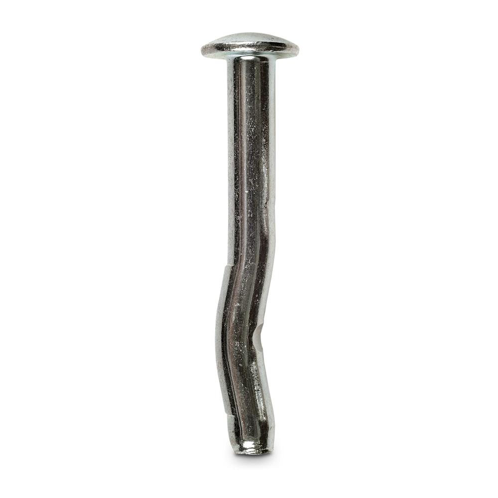  3/16 x 4 in. Mushroom Head Crimp Drive Anchor, Zinc Plated / Carbon Steel
