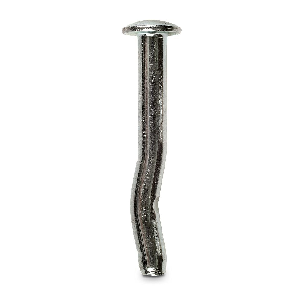  3/16 x 2 1/2 in. Mushroom Head Crimp Drive Anchor, Zinc Plated / Carbon Steel