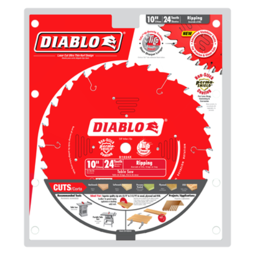 Diablo 10" x 24T Ripping Saw Blade for Wood D1024X