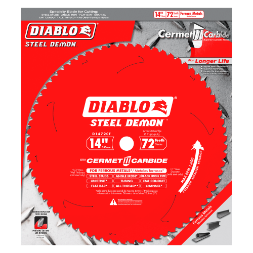 Diablo 14" x 72T Steel Demon Cermet II Saw Blade for Medium Metal D1472CF