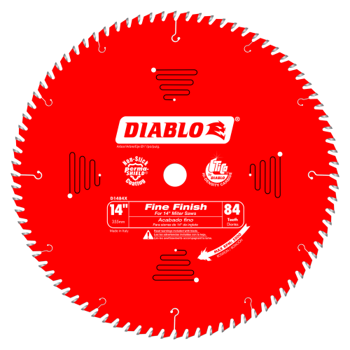Diablo 14" x 84T Fine Finish Saw Blade for Wood D1484X