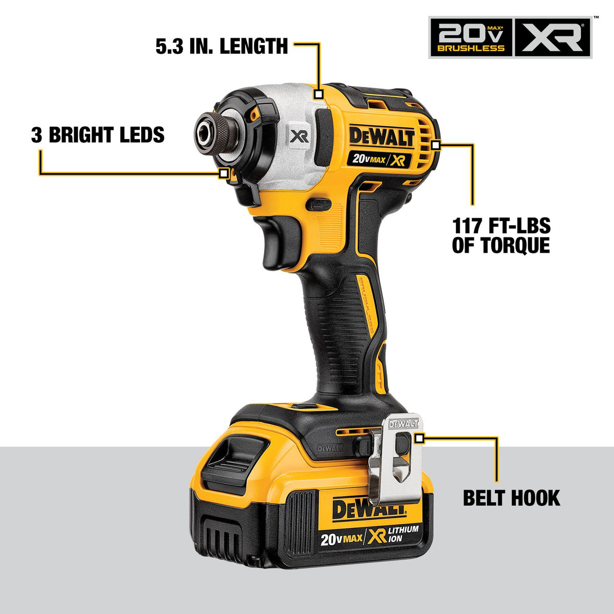 DeWALT 20V MAX Cordless Brushless XR® Hammerdrill & Impact driver Combo kit (5.0ah) DCK299P2 with DeWALT Tool bag