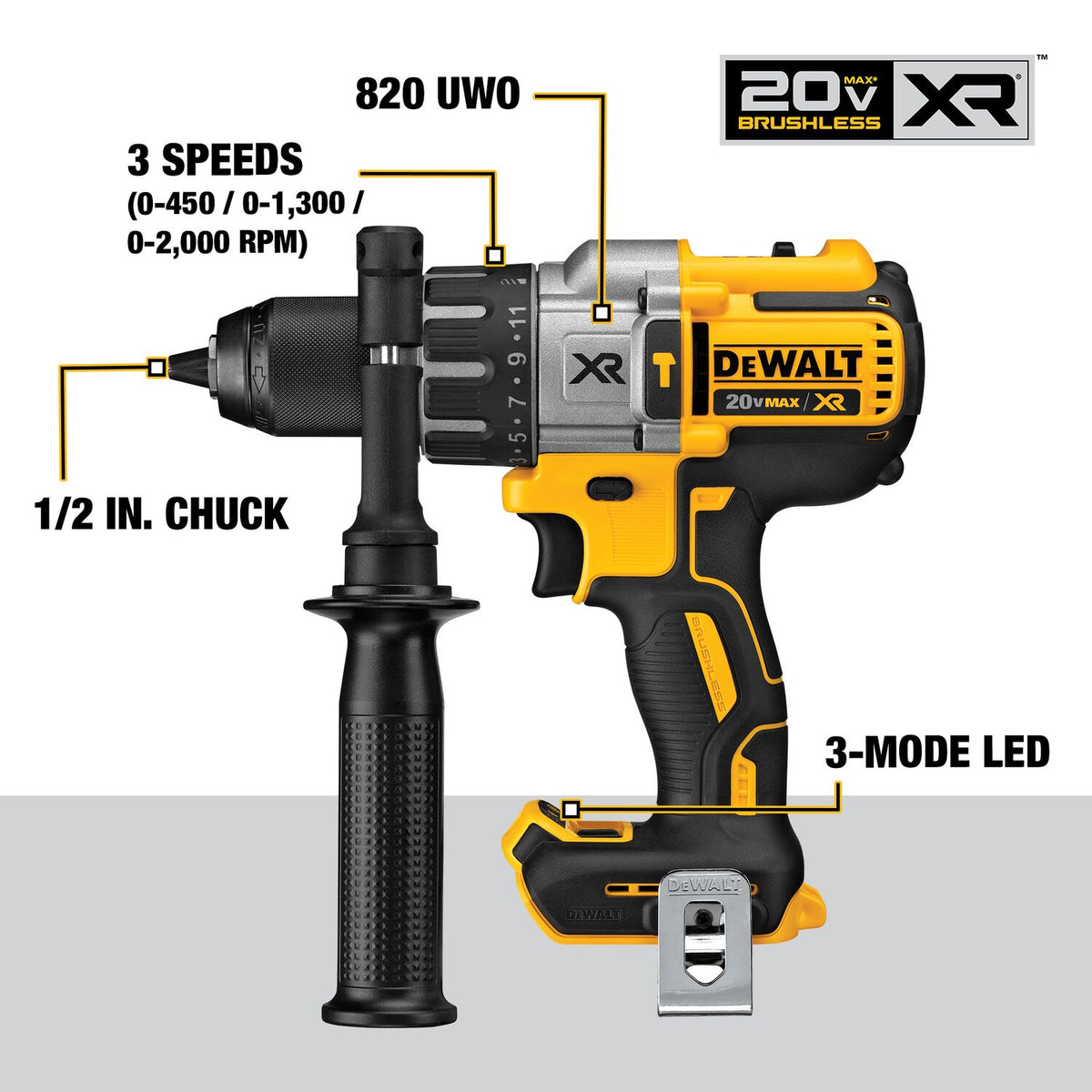 DeWALT 20V MAX Cordless Brushless XR® Hammerdrill & Impact driver Combo kit (5.0ah) DCK299P2 with DeWALT Tool bag