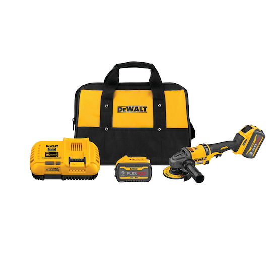 DeWALT FLEXVOLT 60V MAX Brushless 4-1/2" 6" Cordless Grinder with Kickback Brake Kit DCG418X2