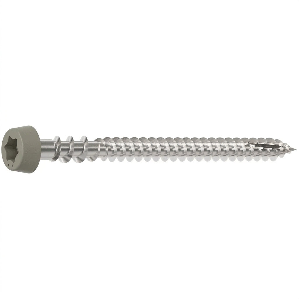 Simpson #10 x 2-3/4" Gray 01, Deck-Drive DCU Composite Screw, 305 Stainless Steel 