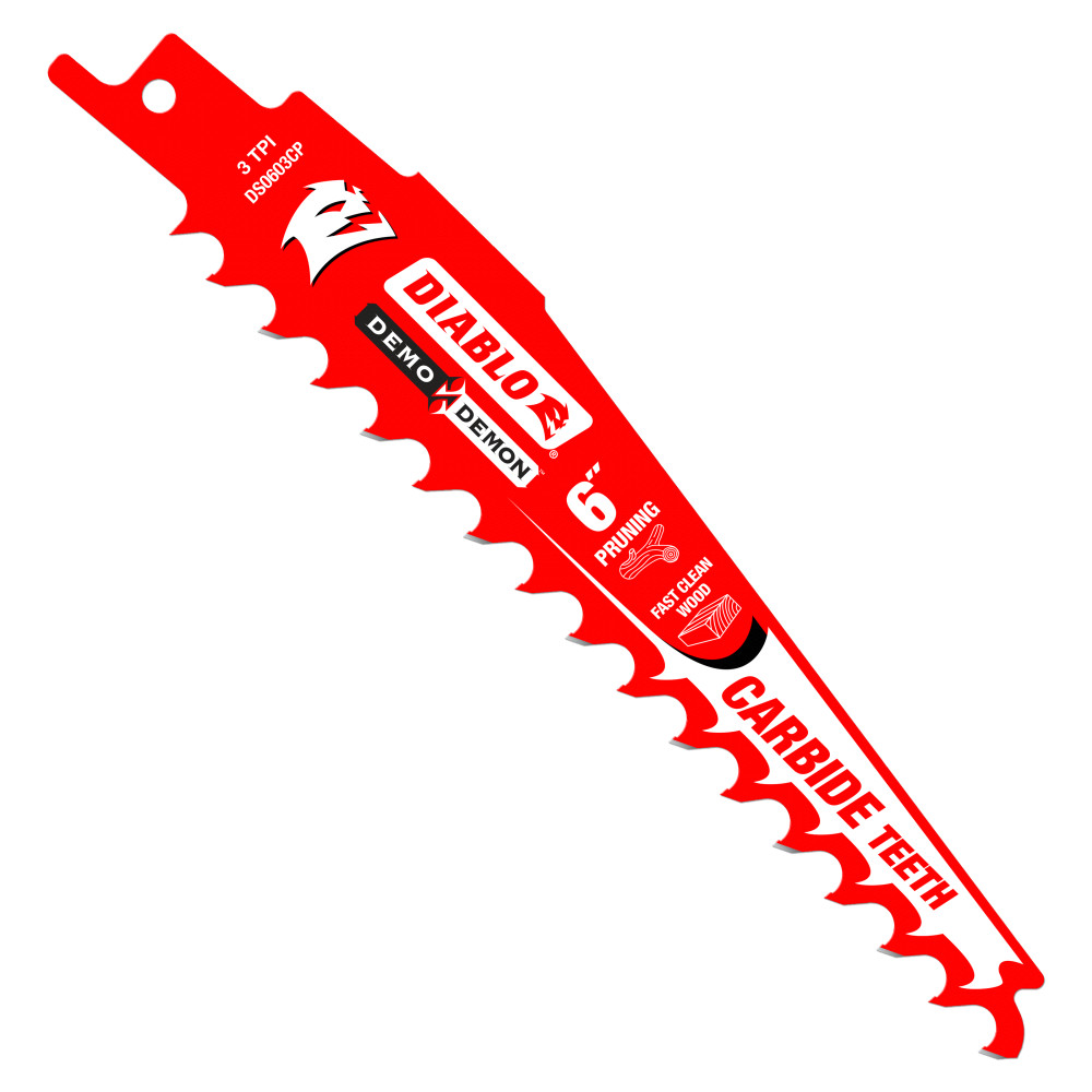 Diablo 6" 3TPI Carbide Tipped Recip Saw Blades for Pruning & Clean Wood (10-Pk)