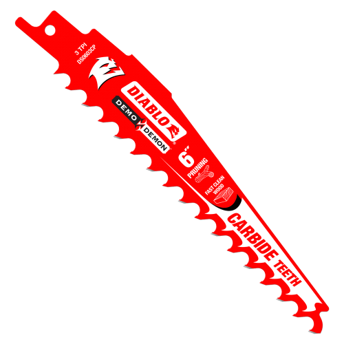 Diablo 6" 3TPI Carbide Tipped Recip Saw Blades for Pruning & Clean Wood (10-Pk)
