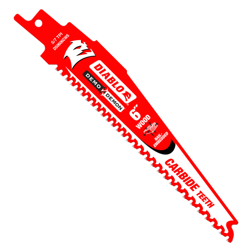 Diablo 6" 5/7TPI Carbide Teeth Recip Saw Blades for Nail-Embedded Wood (10-Pk)