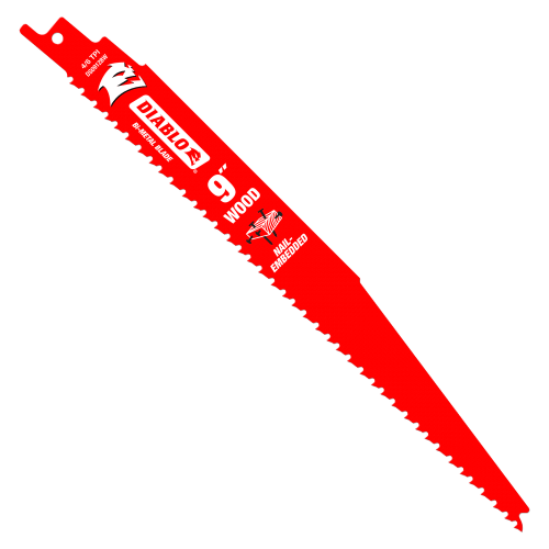 Diablo 9" 4/6TPI Bi-Metal Recip Saw Blades for Nail-Embedded Wood
