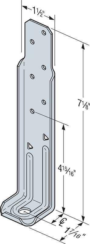 Simpson DTT1Z-KT Deck Tension Tie Kit of 4 w/SDS Screws, Zmax
