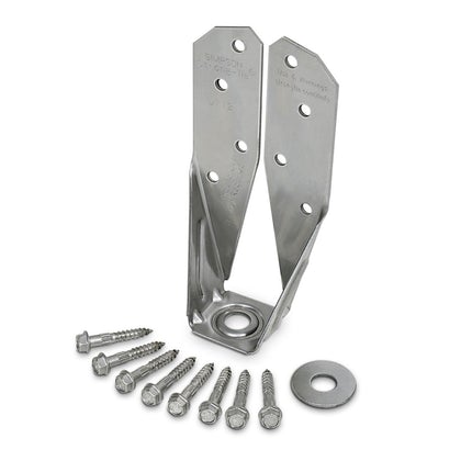 Simpson Strong-Tie DTT2SS-SDS2.5 Deck Tension Tie w/2.5" SDS Screws, Stainless Steel
