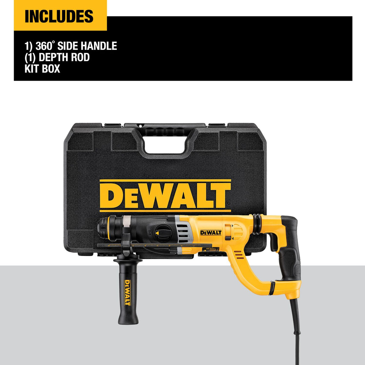 DeWALT 1-1/8" D-Handle SDS Rotary Hammer Kit w/SHOCKS D25263K