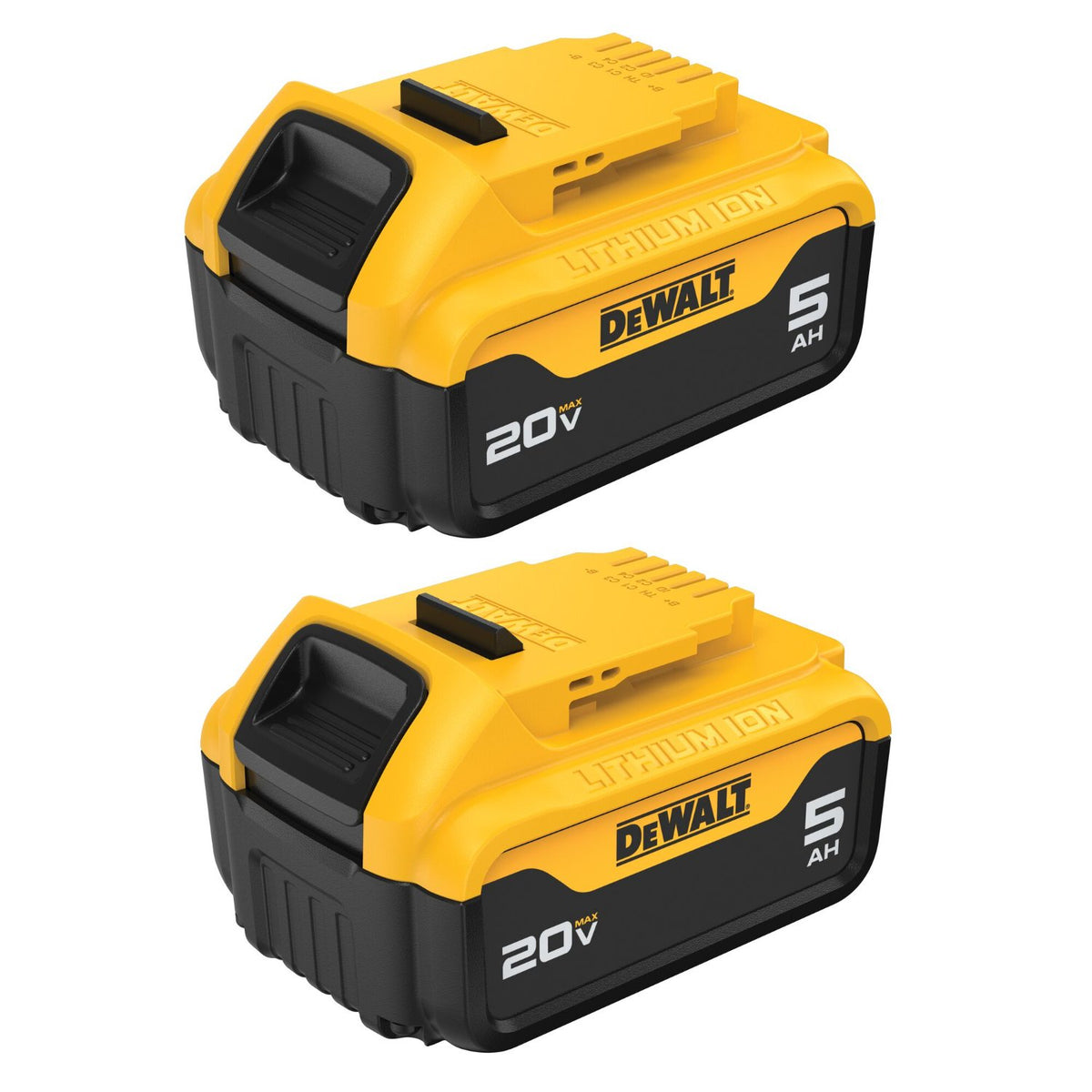 DeWALT 20V MAX XR Premium Lithium-Ion 5.0Ah Battery Pack (2-Pack) DCB205-2