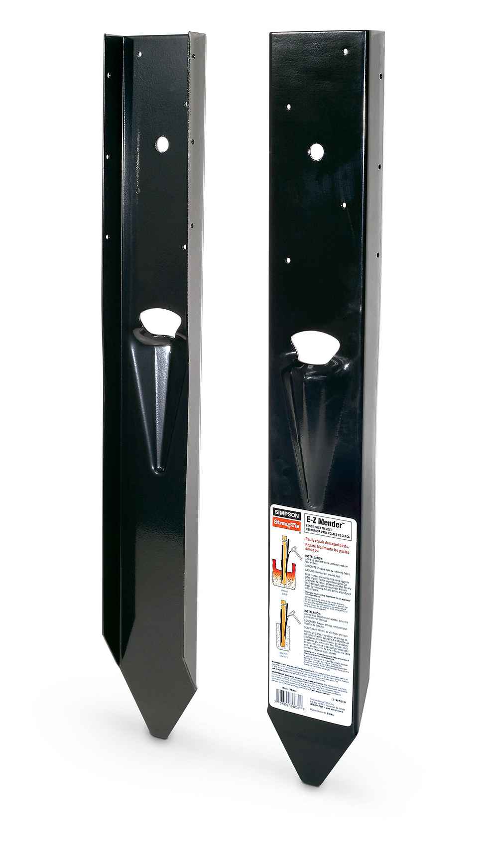 Simpson FPBM44E E-Z Mender Fence Post Mender - Black