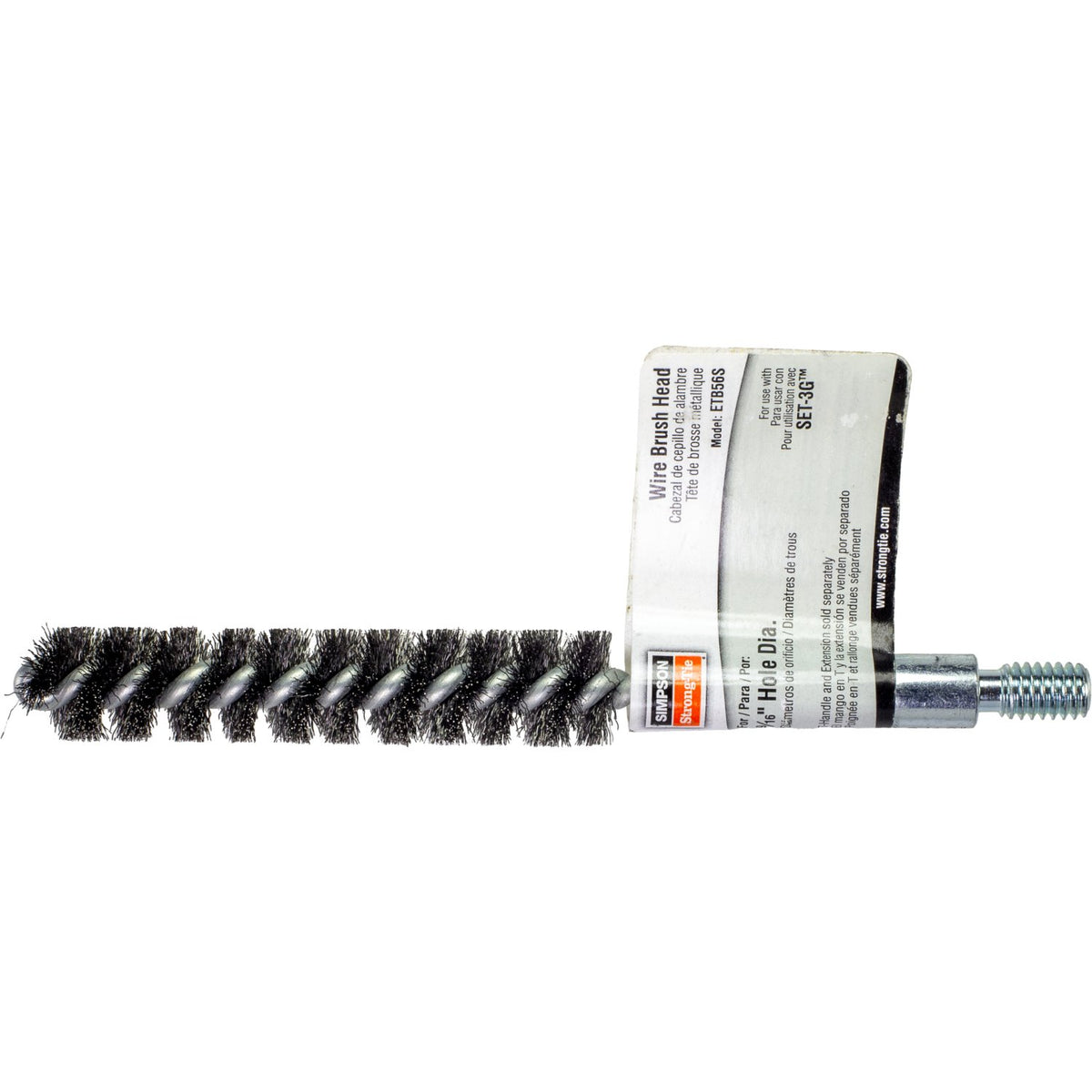 Simpson ETB56S 9/16" Hole-Cleaning Wire Brush Head for SET-3G & AT-3G
