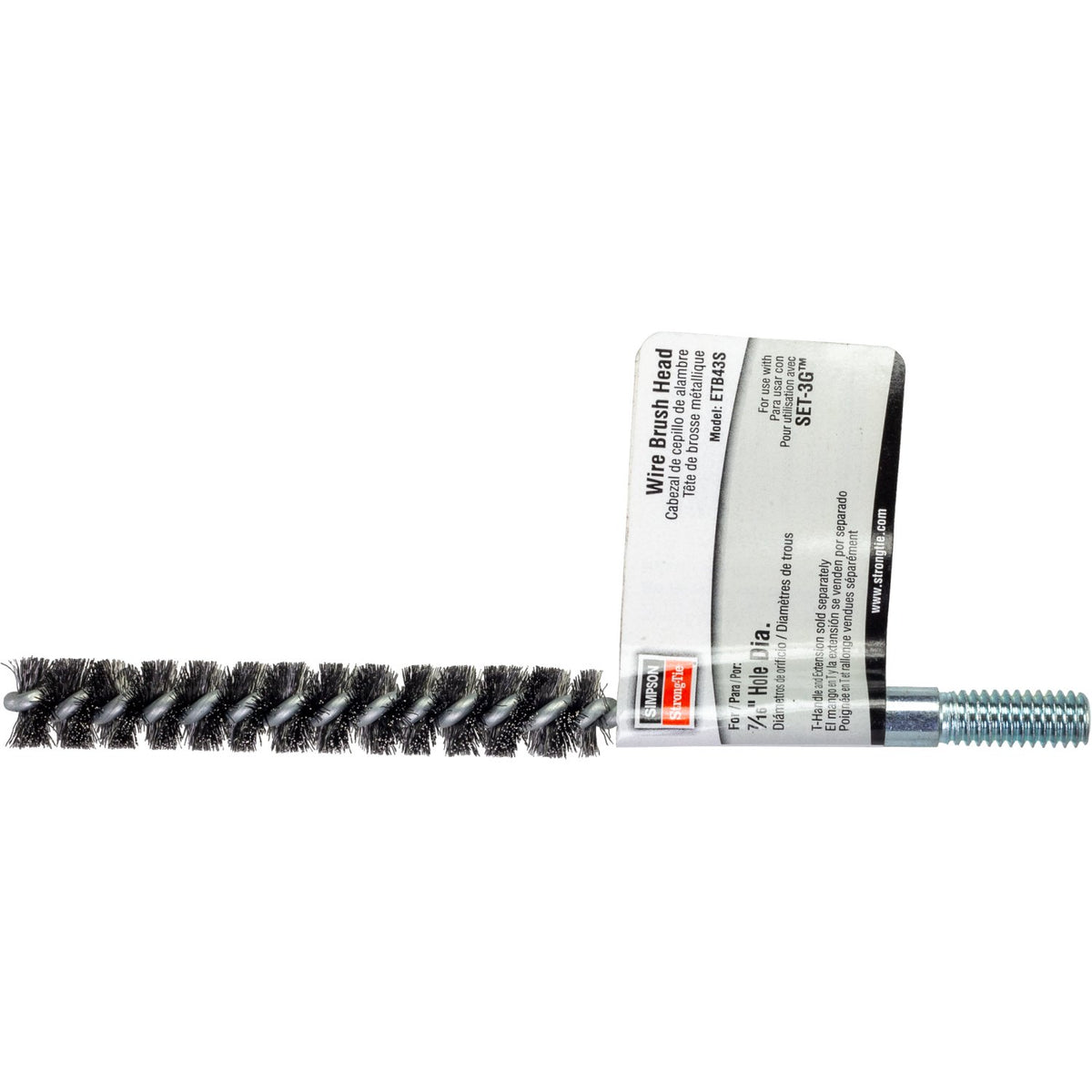 Simpson ETB43S 7/16" Hole-Cleaning Wire Brush Head for SET-3G & AT-3G
