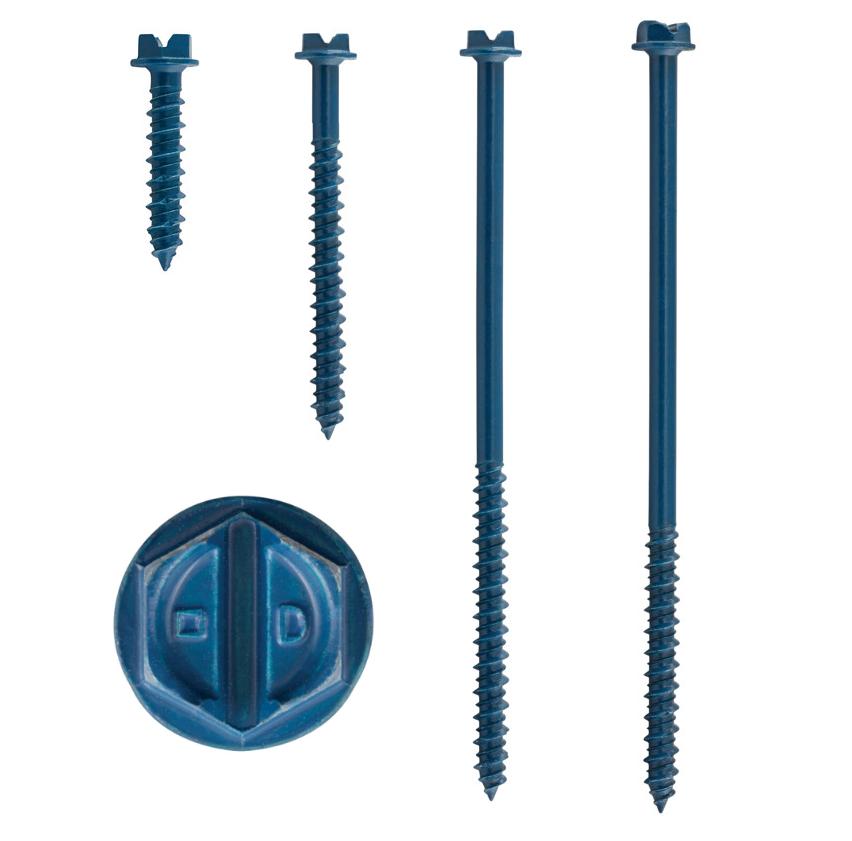 DeWALT 1/4" X 2-1/4" Ultracon+ Hex Head Screw Anchor, Carbon Steel, Blue