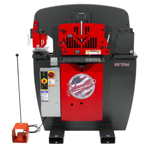 Edwards 55 Ton Ironworker 230V, 1Ph with PowerLink IW55-1P230-AC500