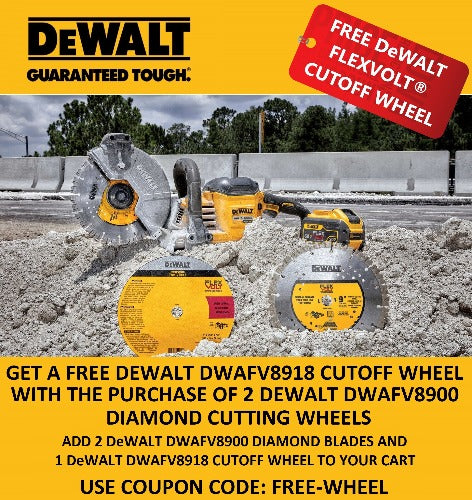 DeWALT FlexVOLT 9" x 5/64" x 7/8 Ceramic Metal Cutoff Wheel DWAFV8918