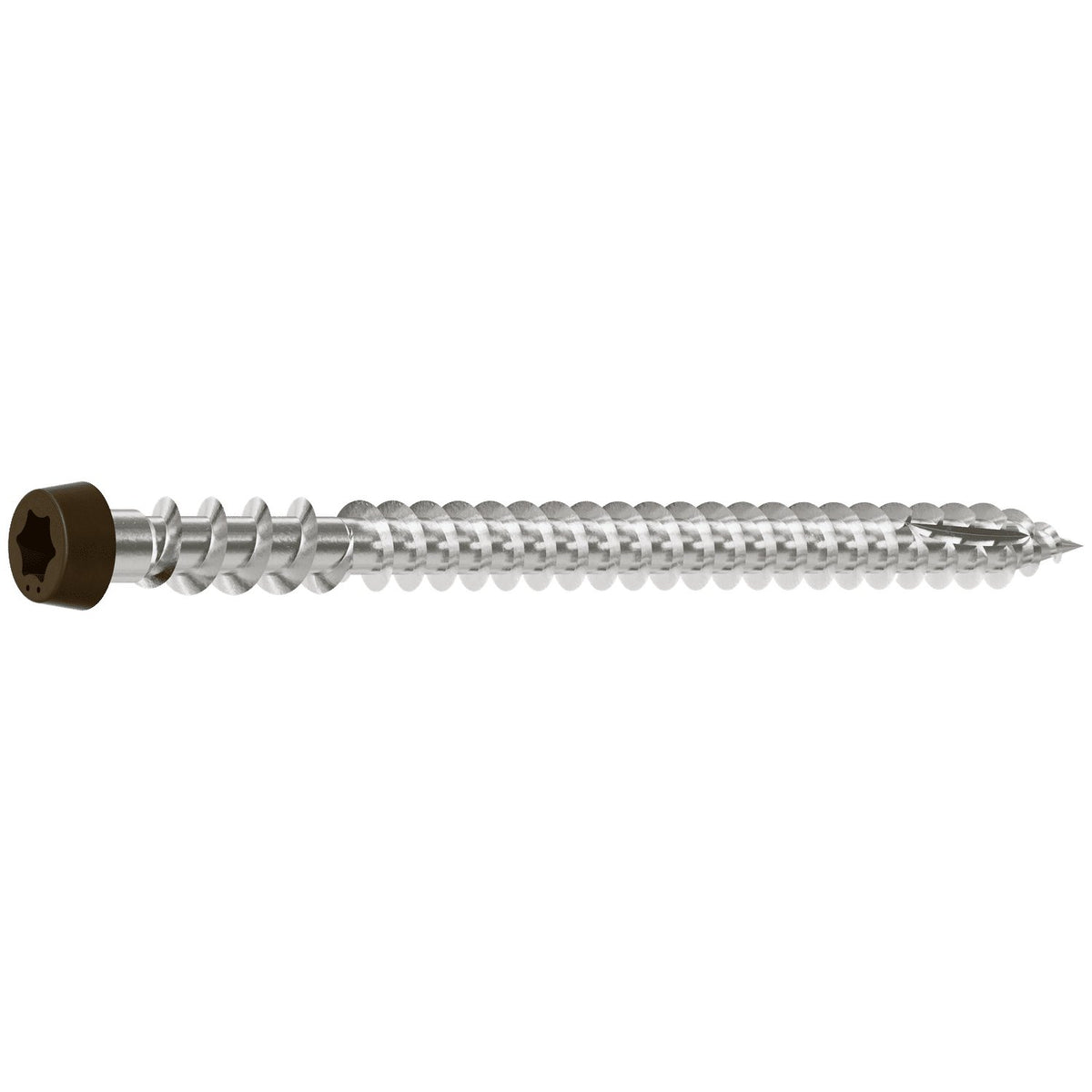 Simpson #10 x 2-3/4" Brown 01, Deck-Drive DCU Composite Screw, 305 Stainless Steel 