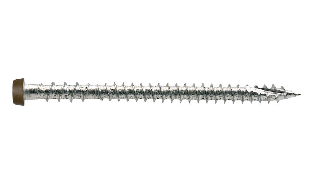 Simpson #10 x 2-3/4" Brown 01, Deck-Drive DCU Composite Screw, 316 Stainless Steel 