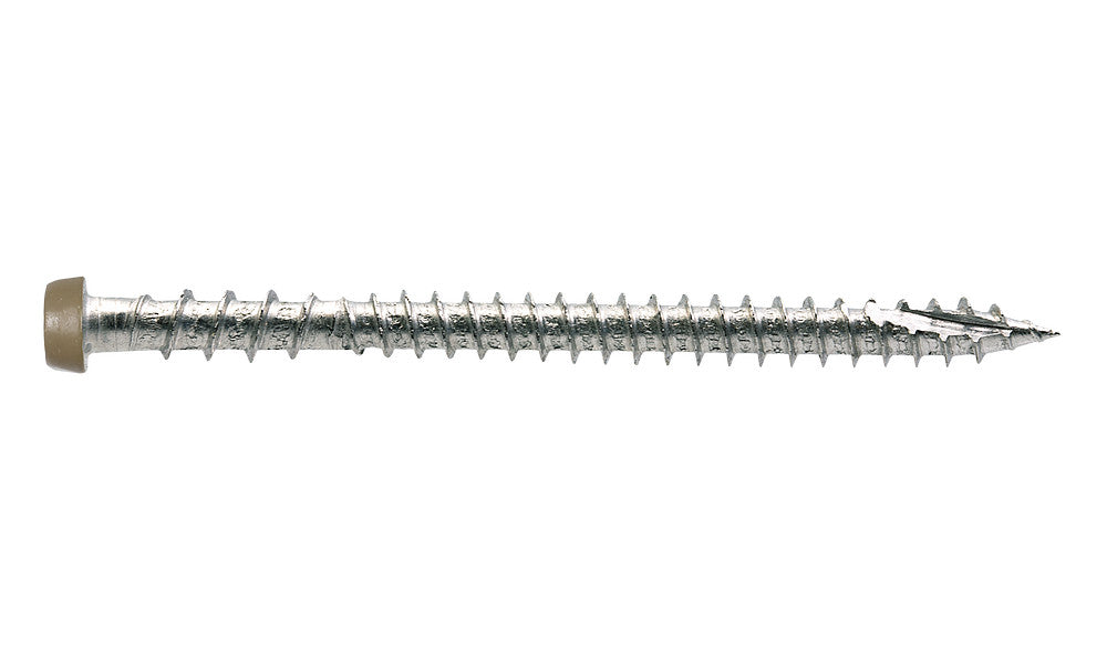 Simpson #10 x 2-3/4" Brown 05, Deck-Drive DCU Composite Screw, 316 Stainless Steel 