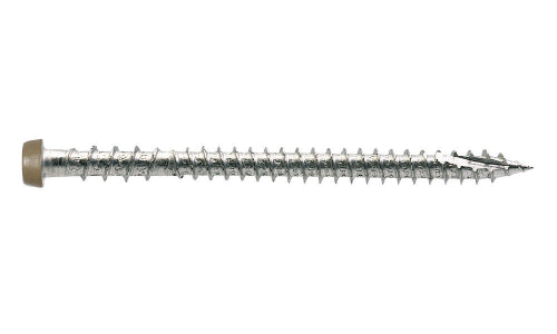 Simpson #10 X 2-3/4" Brown 05, Collated Deck-Drive DCU Composite Screw, 316 Stainless Steel