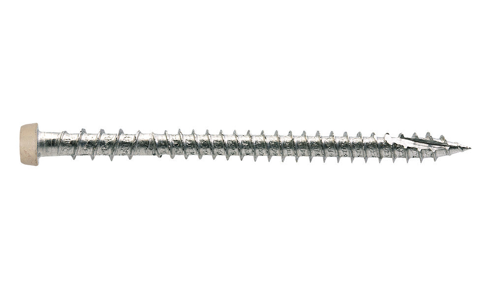 Simpson #10 x 2-3/4" Tan 02, Deck-Drive DCU Composite Screw, 316 Stainless Steel 