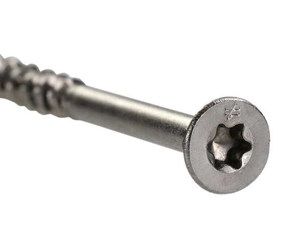 Simpson #10 2" 305 SS Deck-Drive DWP Wood Screw, T25, Flat Head