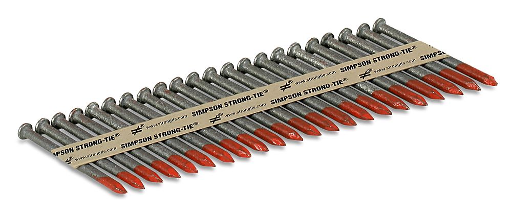 Simpson N8HDGPT500 .131" x 1-1/2" Smooth Shank Connector Nail 33 Degree - Hot-Dip Galvanized, 500 Ct