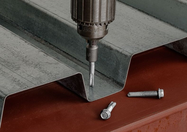 Strong-Drive Self-Drilling X Metal Screw installed