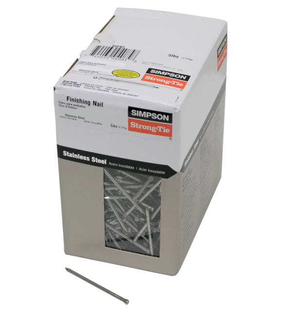 Simpson 3-1/4" x 12d Finishing Nail, 316 Stainless Steel, 11 Ga.