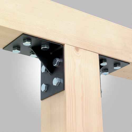 Simpson HL76GPC 7x6 Black Ornamental Heavy L-Shaped Angle w/Gusset