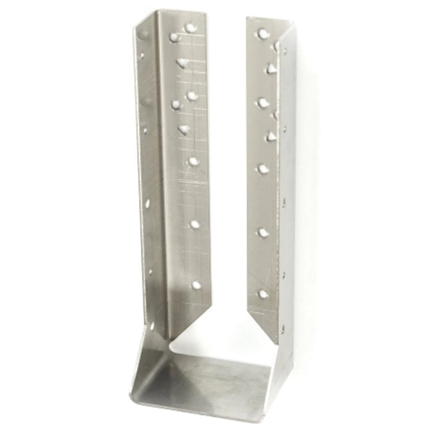 HUC28-2SS Double 2x8 Concealed-Flange Heavy Face Mount Hanger, Stainless Steel