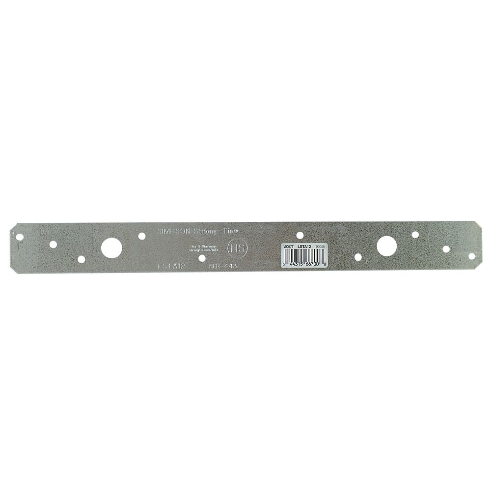 Simpson LSTA12 20-Gauge 1-1/4 in. x 12 in. Light Strap Tie
