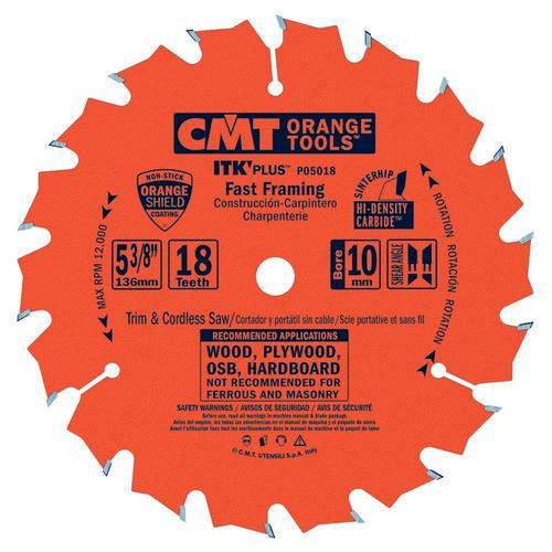 CMT P05018 ITK-Plus Blade Fast Framing Blade 5-3/8 x 10mm T18
