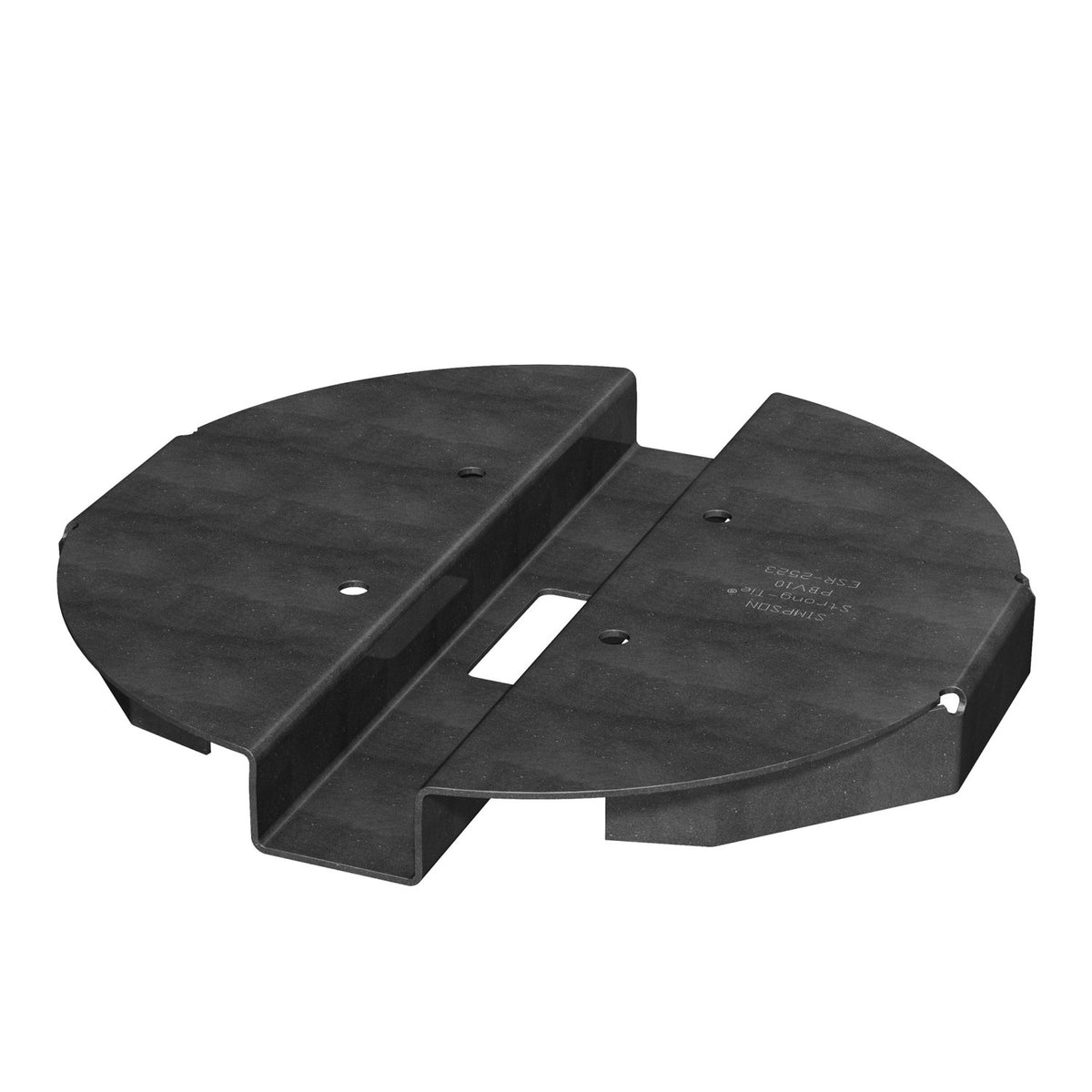 Simpson PBV10PC 10" Hidden Standoff Post Base, Black Powder coated